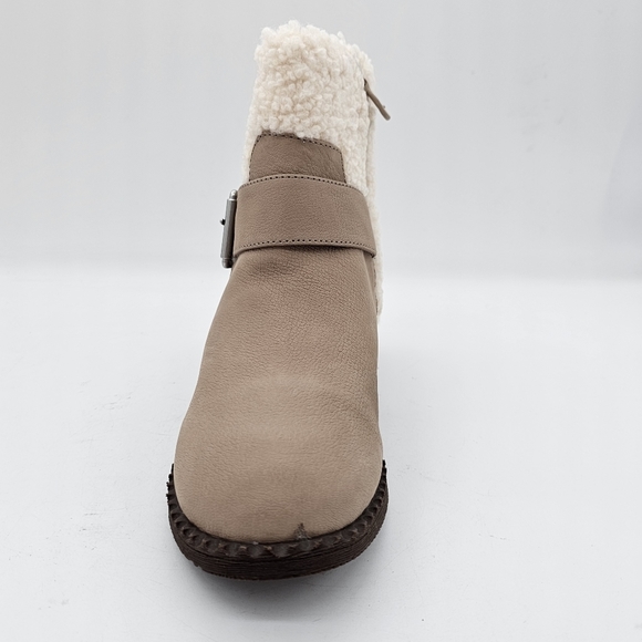 Gentle Souls by Kenneth Cole Womens Boot Best Slit Moto Cozy Mushroom 10 - Picture 4 of 11